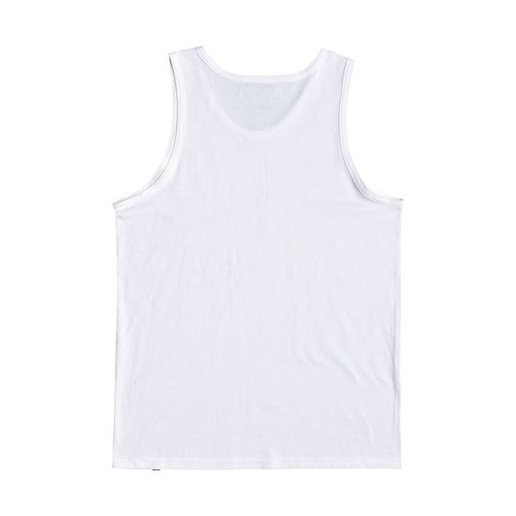 QUICKSILVER Mens Hard Wired Beige Logo Graphic Sleeveless Classic Fit Tank Top M - Picture 2 of 2